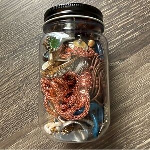 Small Jar of Semi Mystery Jewelry